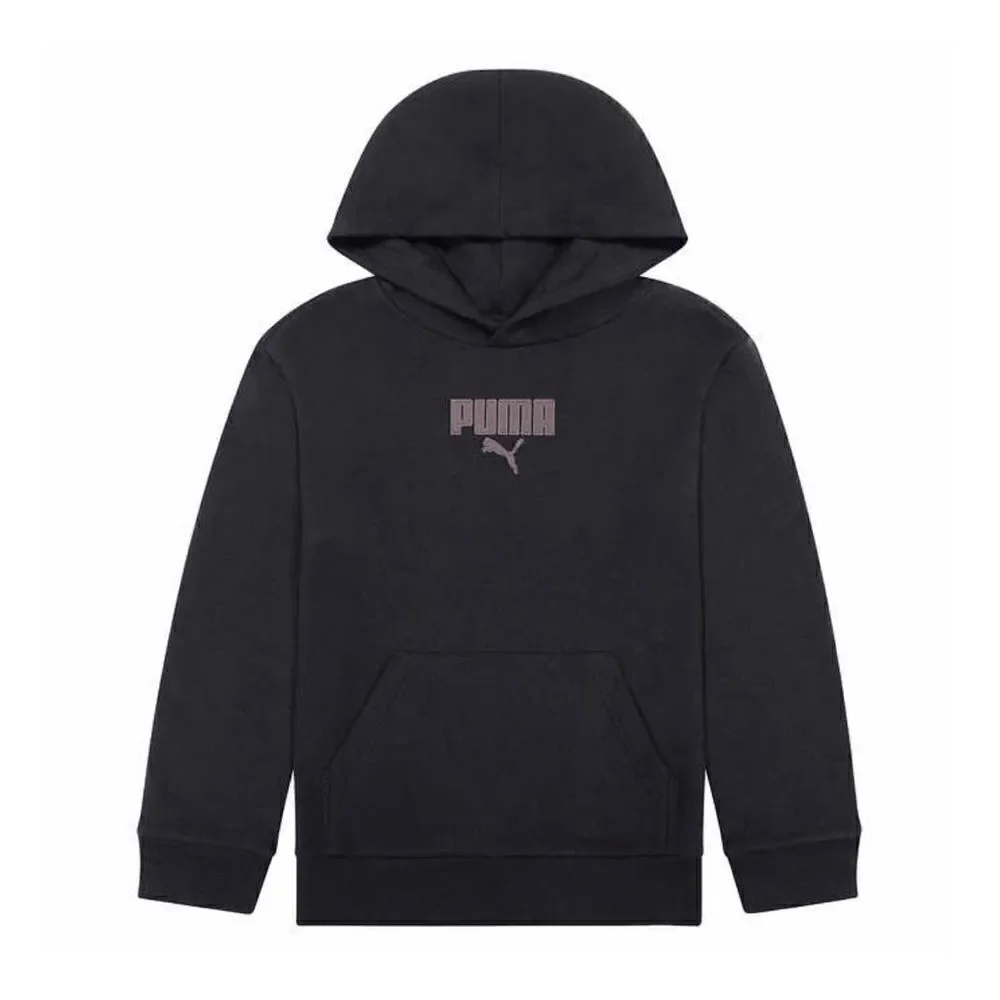 #8 PUMA Youth Fleece Sweatsuit Hoodie Jogger Set Medium 10/12 Black NWT